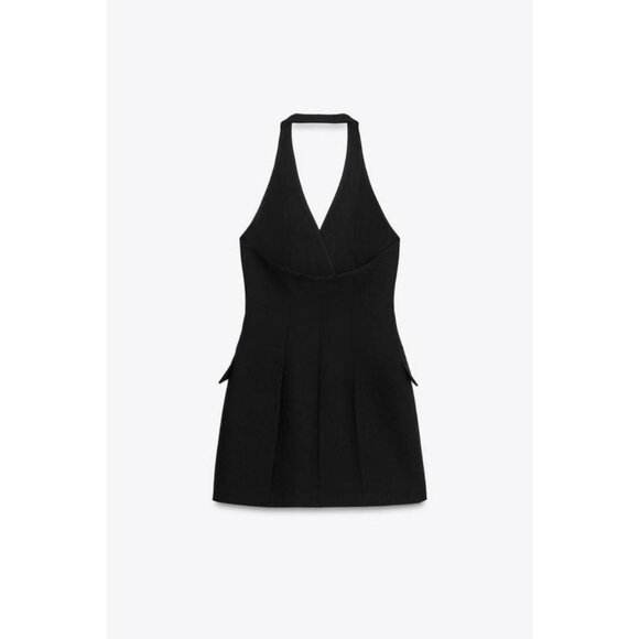 ZARA HALTER MINI BLAZER DRESS - Picture 6 of 7